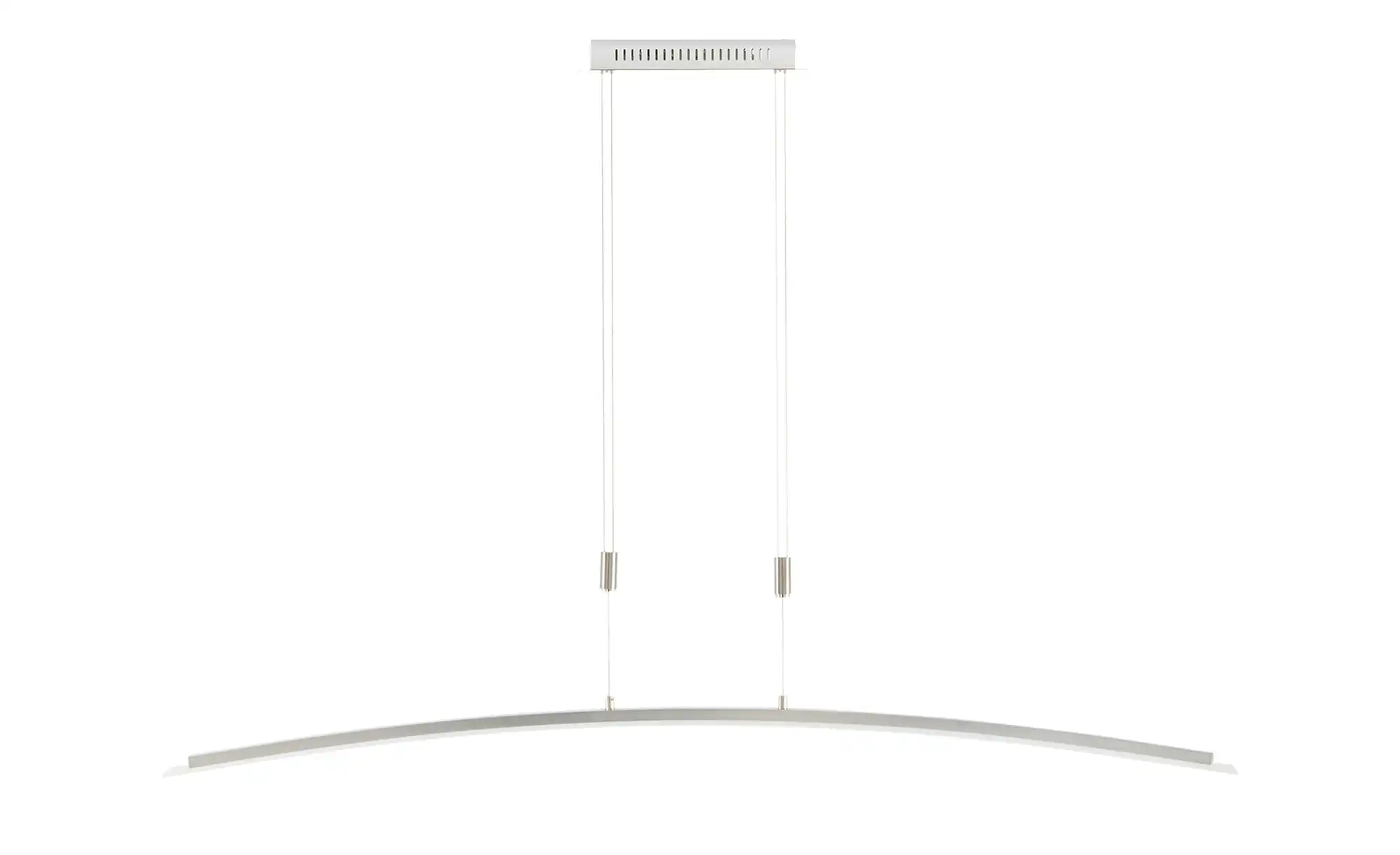 Fischer-Honsel LED-Pendelleuchte, Nickel-matt/Glas gebogen