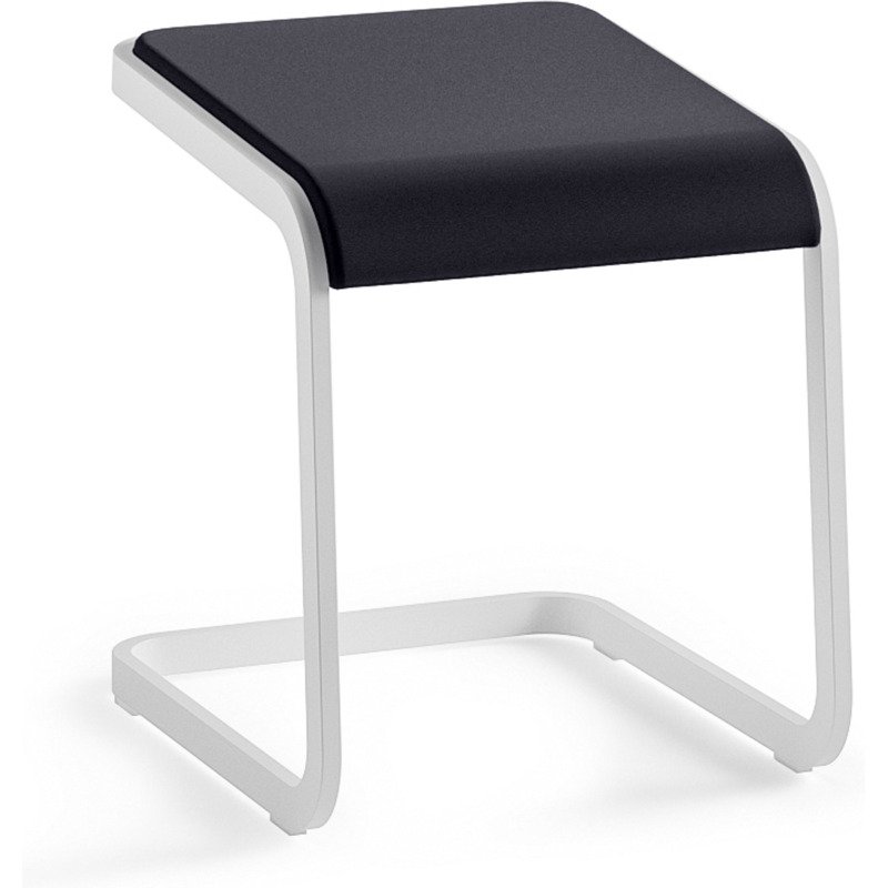 Tabouret bas Taglio piétement blanc