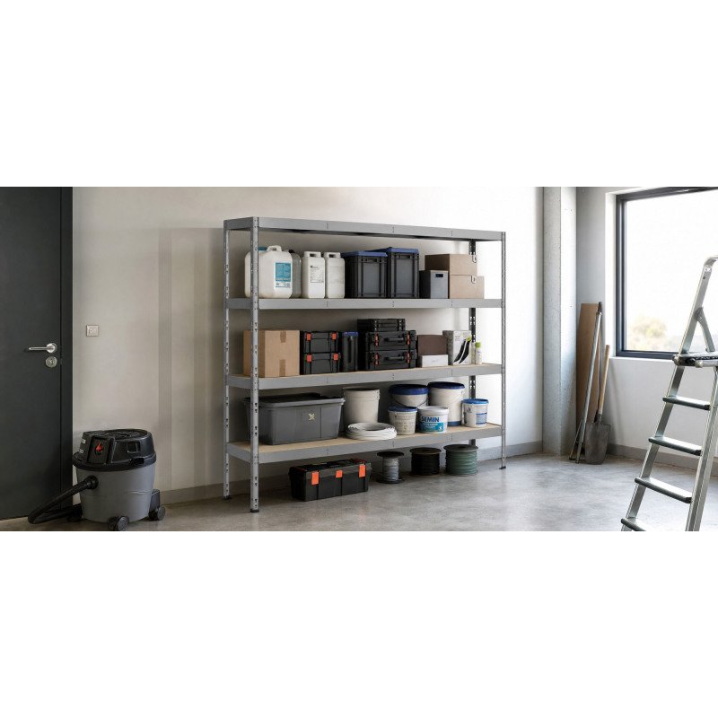 Rayonnage MODULO - Etagère Rack - 4 plateaux