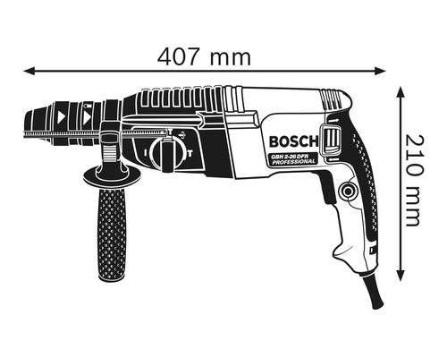Bosch Professional GBH 2-26 F boorhamer met SDS plus boorkop, inclusief transportkoffer, 13 mm snelwisselboorkop en 3-delige SDS plus-5 boorset (6/8/10 mm)