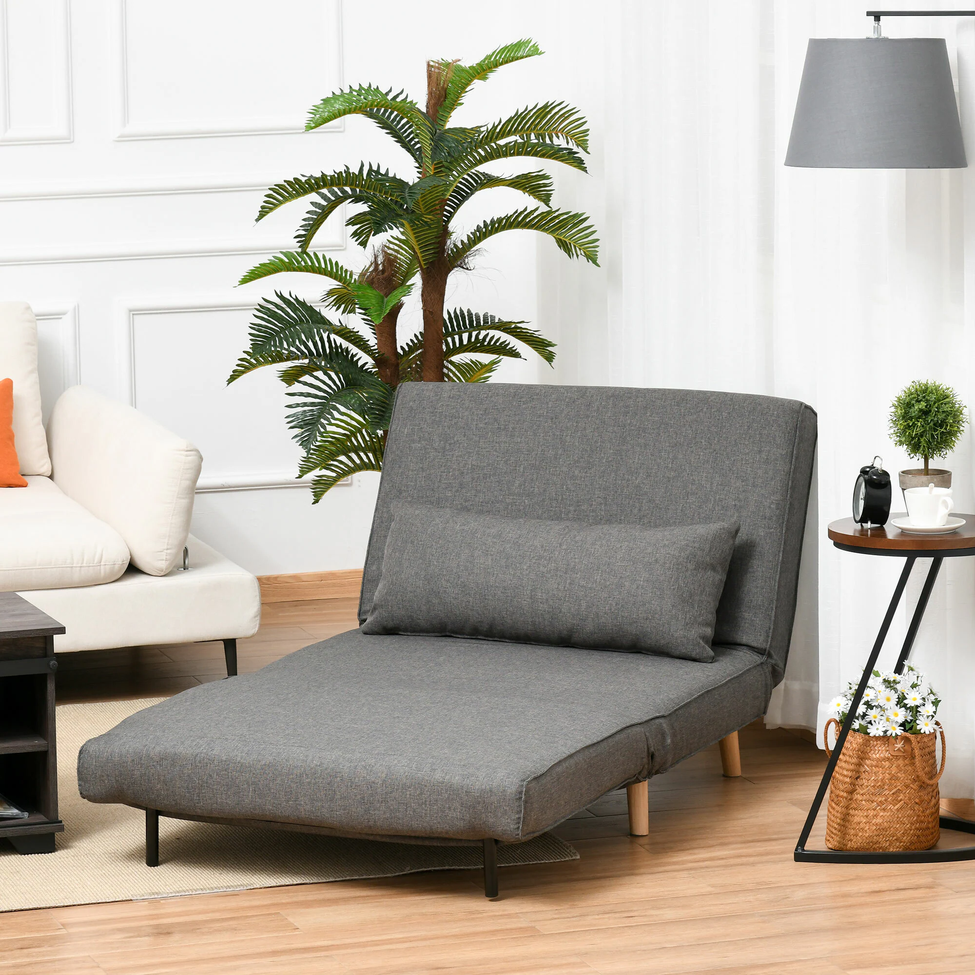 HOMCOM Schlafsofa Sofabett 95 x 95 x 80 (BxTxH)