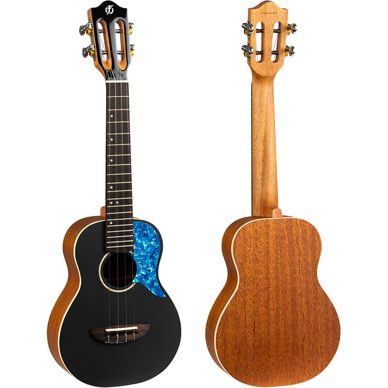 Flight Iris Concert Ukulele Black concert ukelele met gigbag