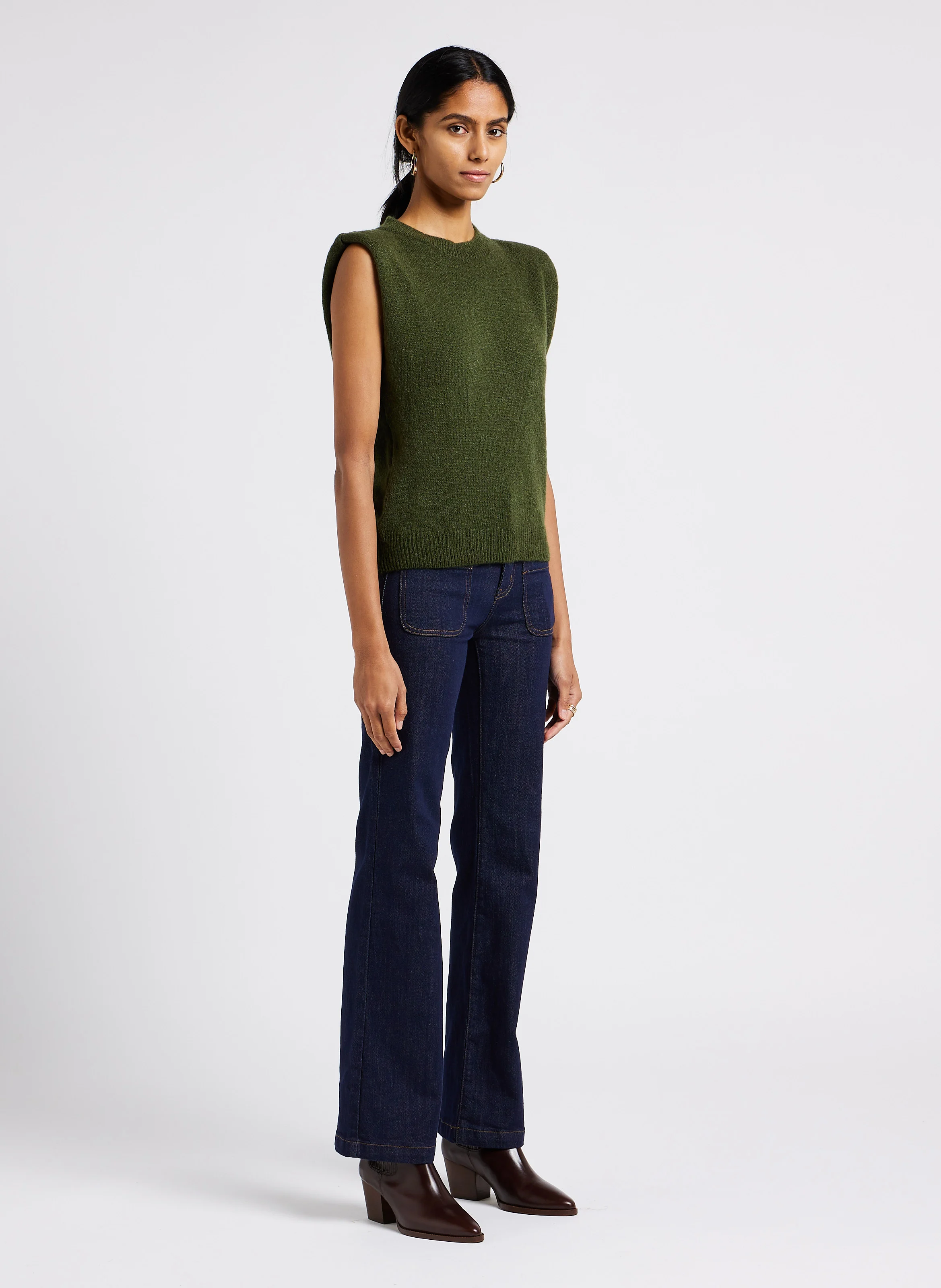 SONNY - Jean flare en coton mélangé| Bleu