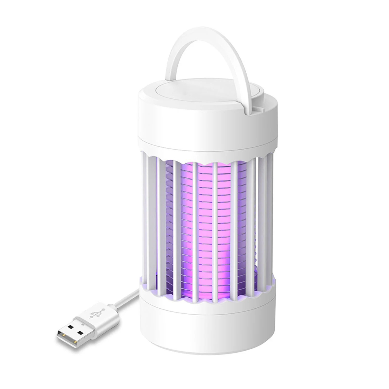 (Ø65x125mm) Elektrische USB Photokatalyse Anti Mücken Insekten Lampe Moskito Falle - Weiss