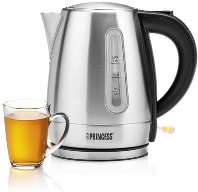 Princess Waterkoker 236023 – 1 Liter – 360° draaibaar - 2200W – RVS