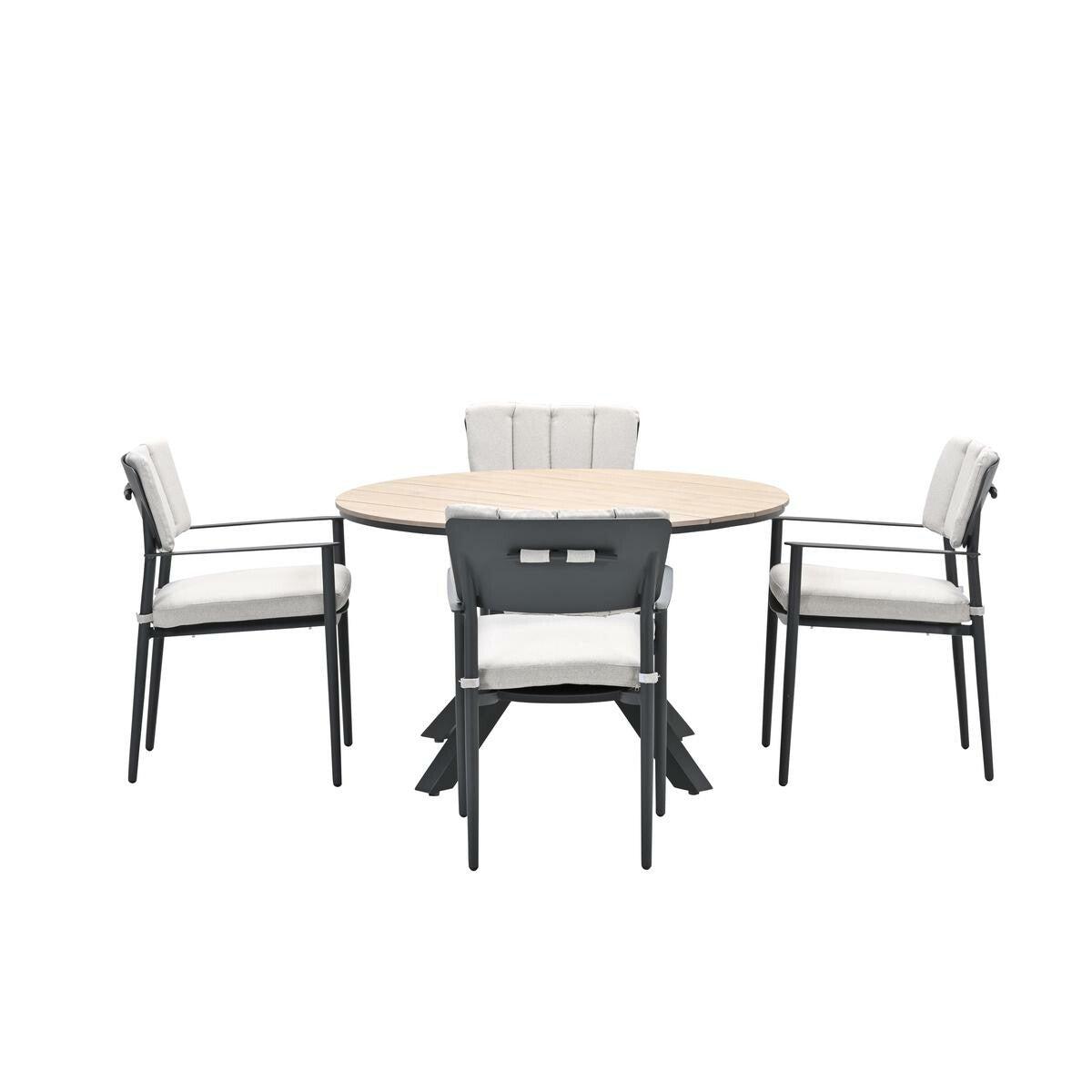 Dane tuinset 5-delig - Tulli tuintafel Ã122 cm