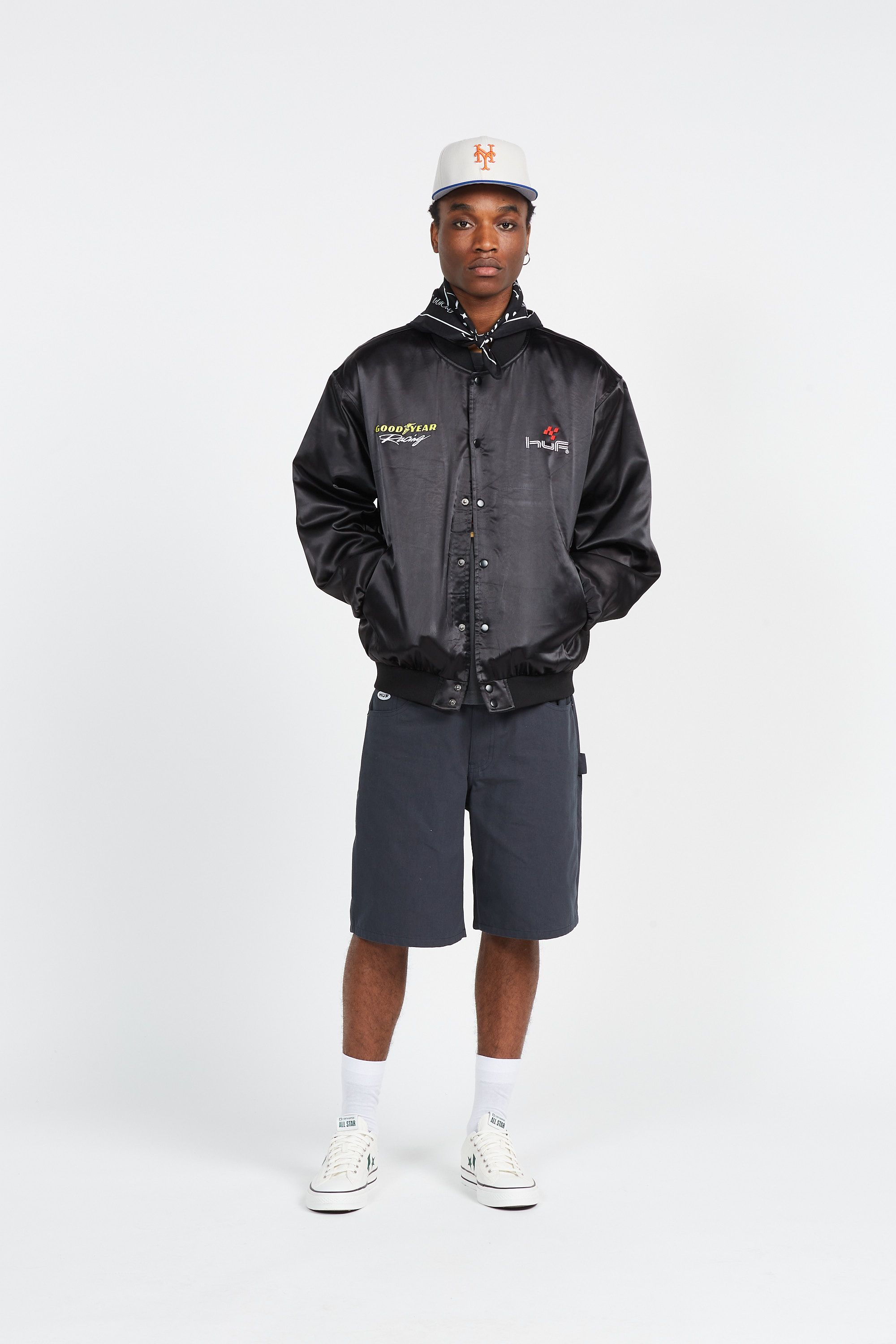 HUF bomber TOURING SATIN Noir