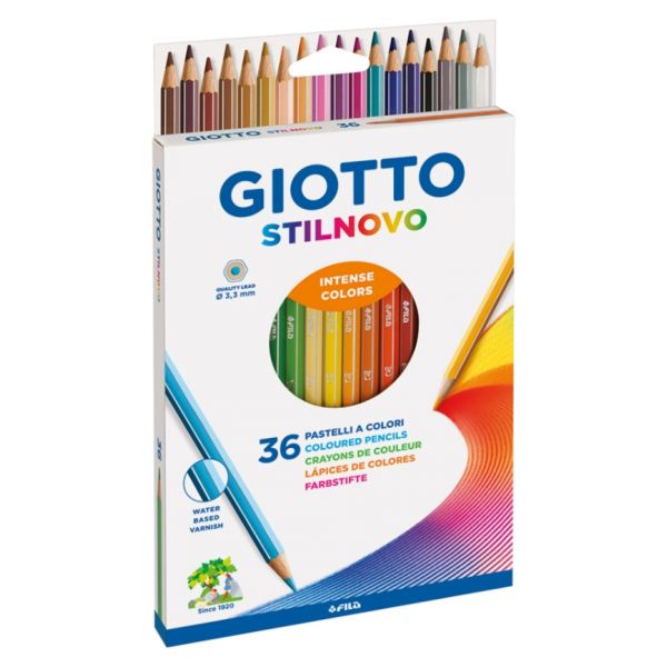 Giotto Lápis de Cor Stilnovo Aguarela 18cm 36 Un.