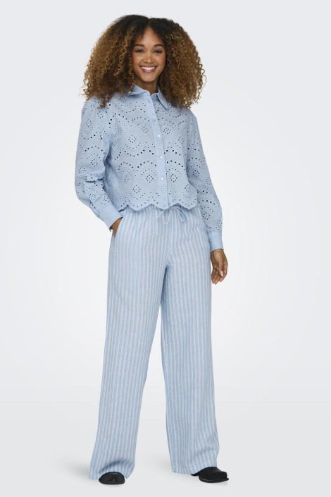 Only blauwe dames blouse