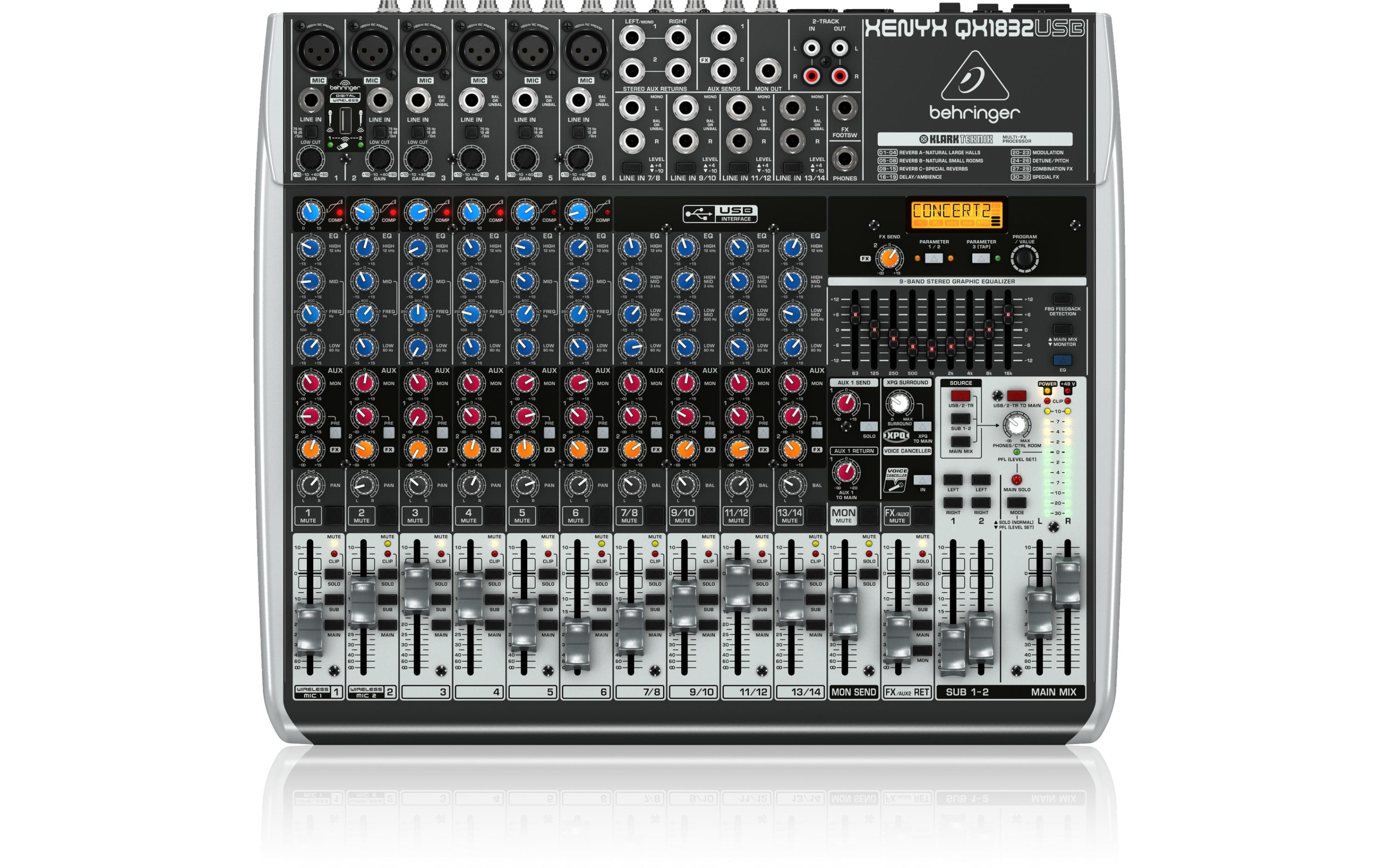 Mischpult Xenyx QX1832USB<br>Mischpult mit USB-Anschlüssen