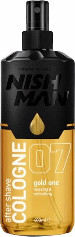 NISHMAN - Aftershave Cologne 07 - Gold One - 400ml - Verfrissende Aftershavespray