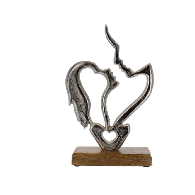 Silhouette - Paar küssend - ca. 17,5 x 5 x 26,5 cm