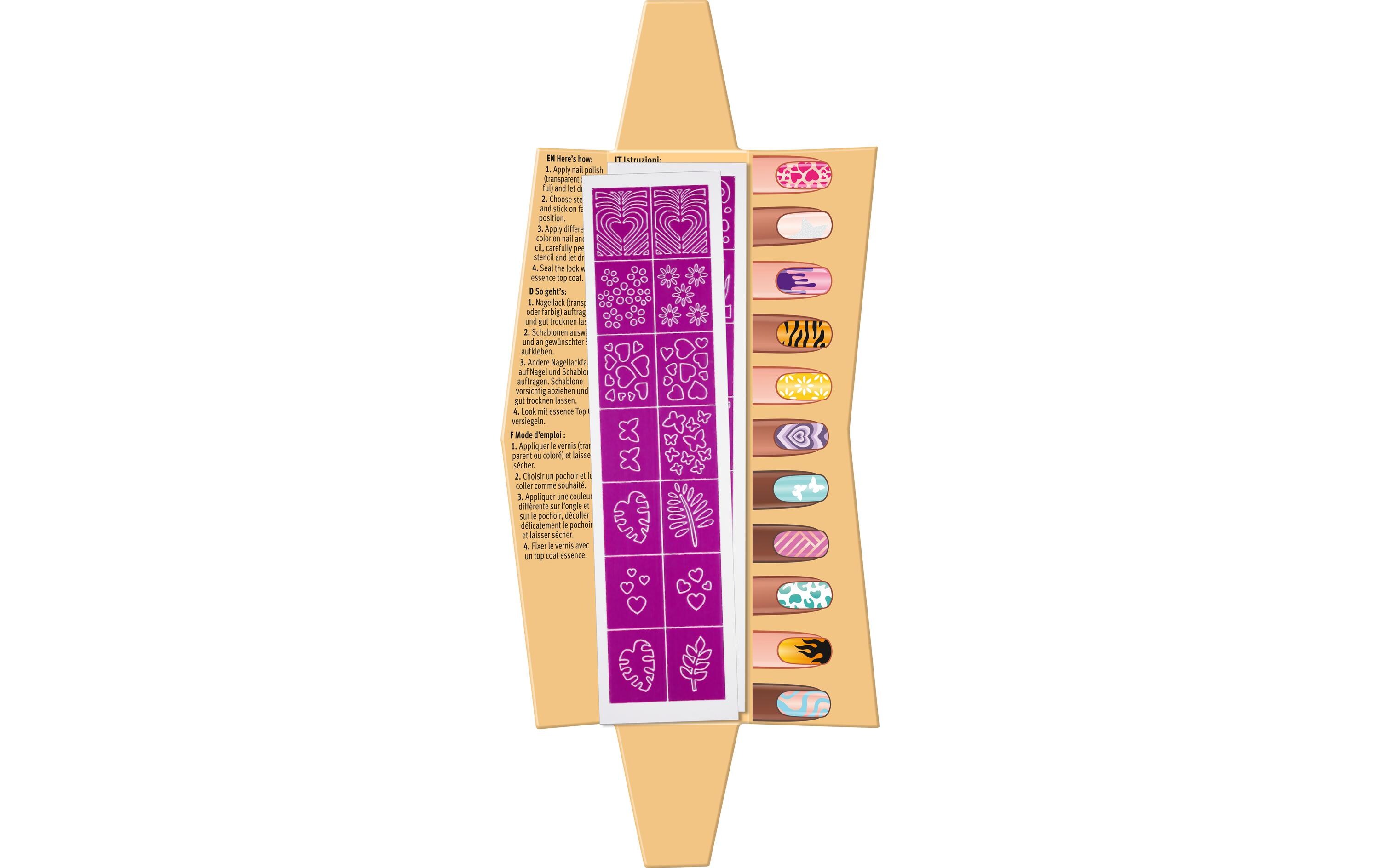 Nagellack Nail Art StencilsNageldesign-Schablonen zu kreieren von verschiedenen Designs