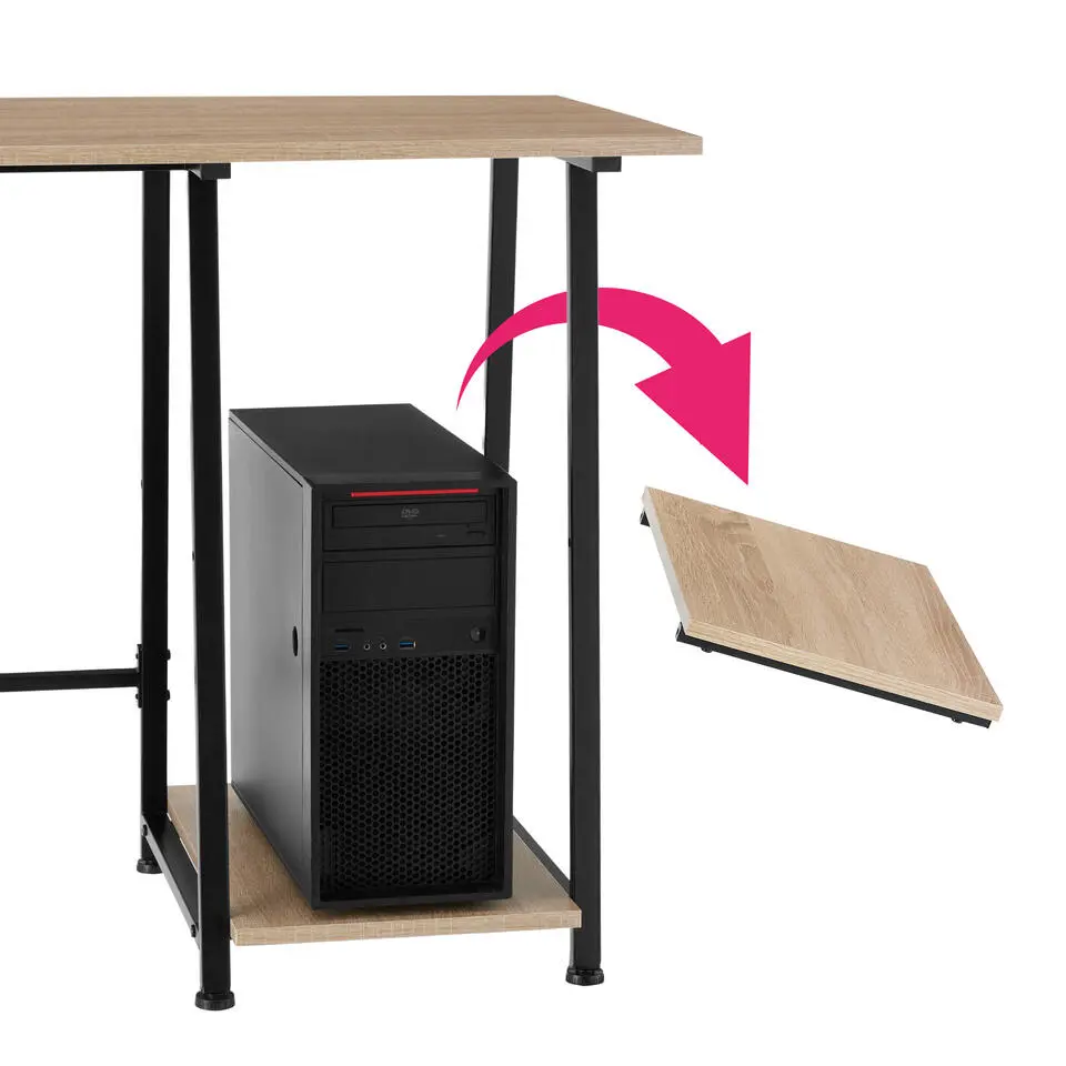 tectake Bureau Paisley 120x50x73,5cm, Industrieel Licht Hout, Eiken Sonoma