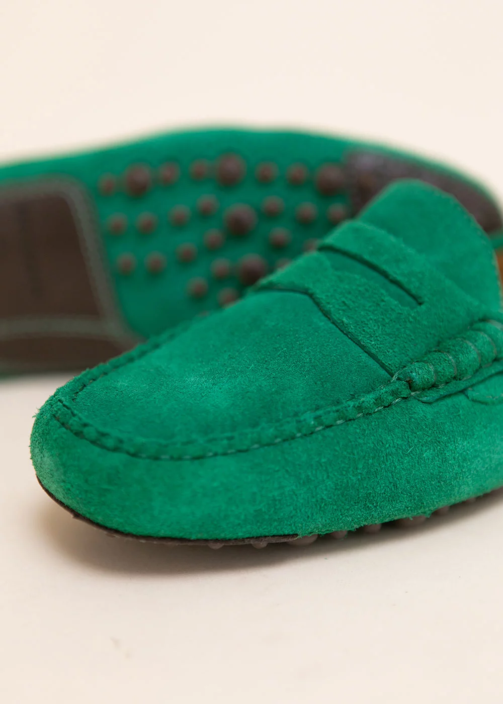 MOCCASSIN BUCK DRIVER VELOURS VERT