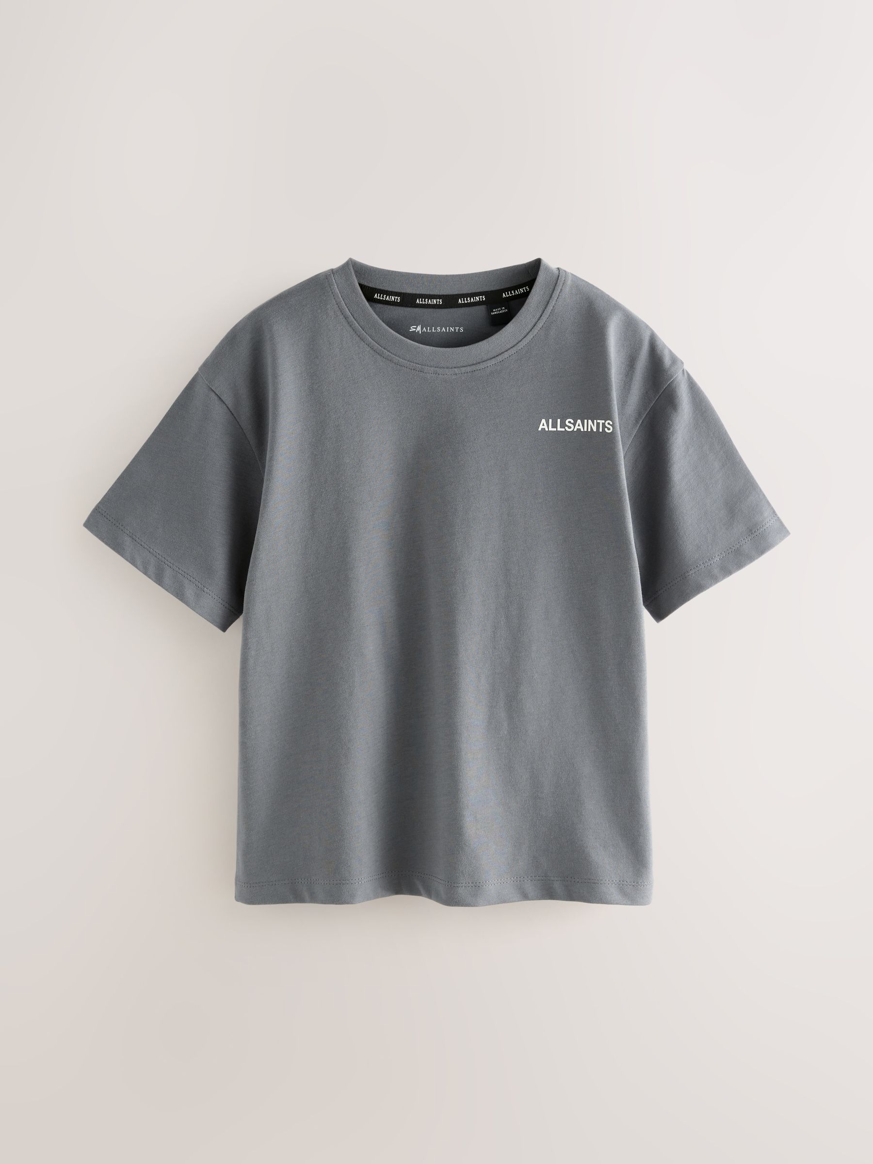 Blauwgroen/grijs - smALLSAINTS Boys Logo Crew Relaxed T-Shirts 3 Pack