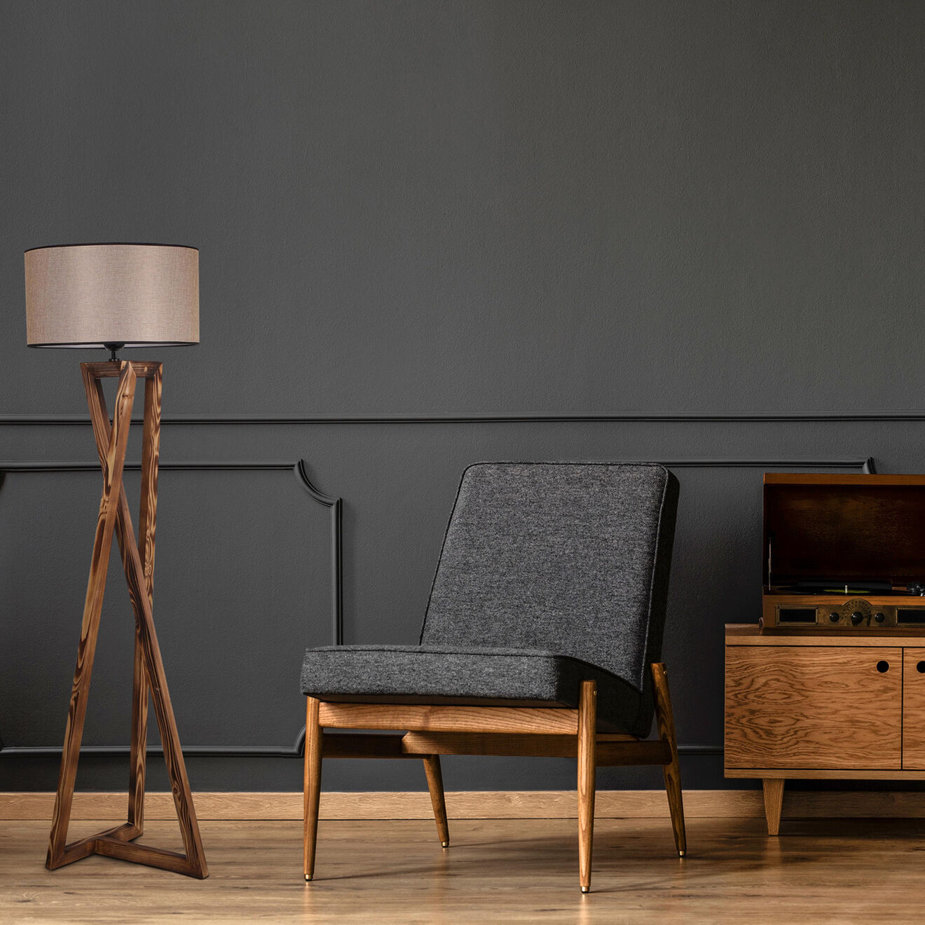 Sheen Lampadaire Macka marron - 45x166 cm