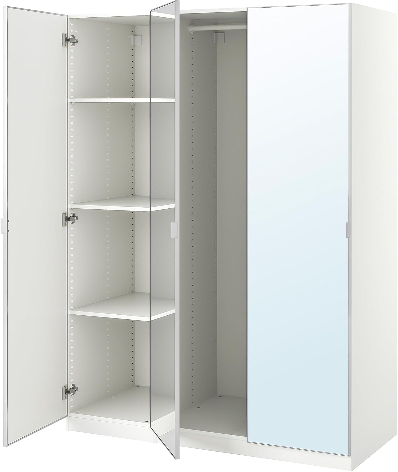 PAX/ÅHEIM Schrankkombination, 150x60x201 cm, Weiß/Spiegelglas
