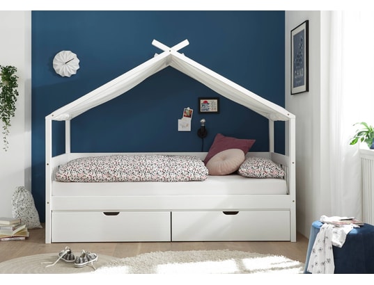 CONCEPT1 - Lit enfant Juletta 90x200cm blanc