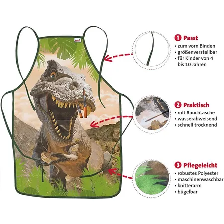 Roth Kinderschürze Tyrannosaurus