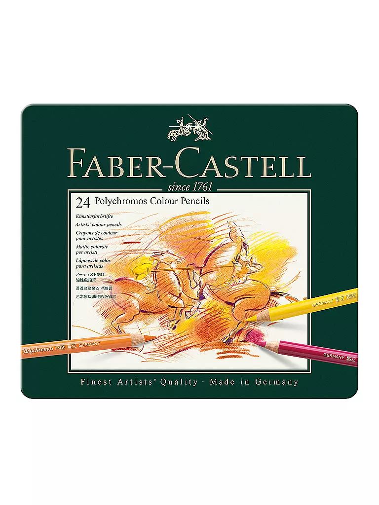 FABER-CASTELL Polychromos Farbstifte 24er Metalletui keine Farbe