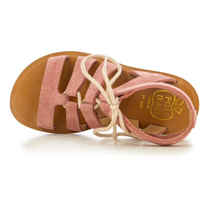 Pom d'Api Sandales Plagette Guily Strap  | Vieux Rose