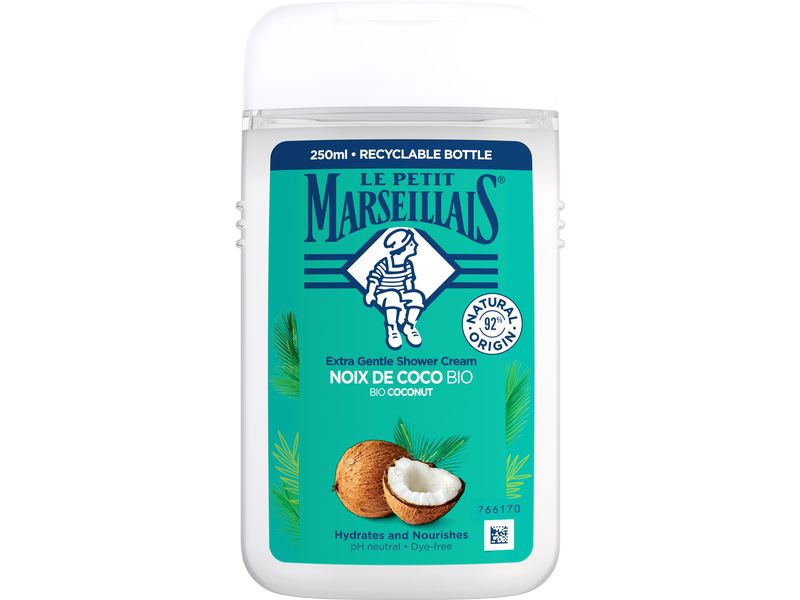 Le petit Marseillais Duschcreme Kokosnuss 250 ml Pflegedusche mit feuchtigkeitsspendenden Inhaltsstoffen