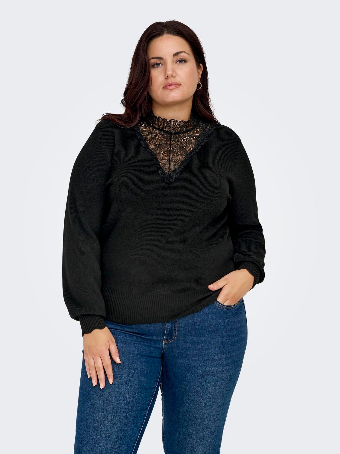 CARREBECCA Strickpullover Black