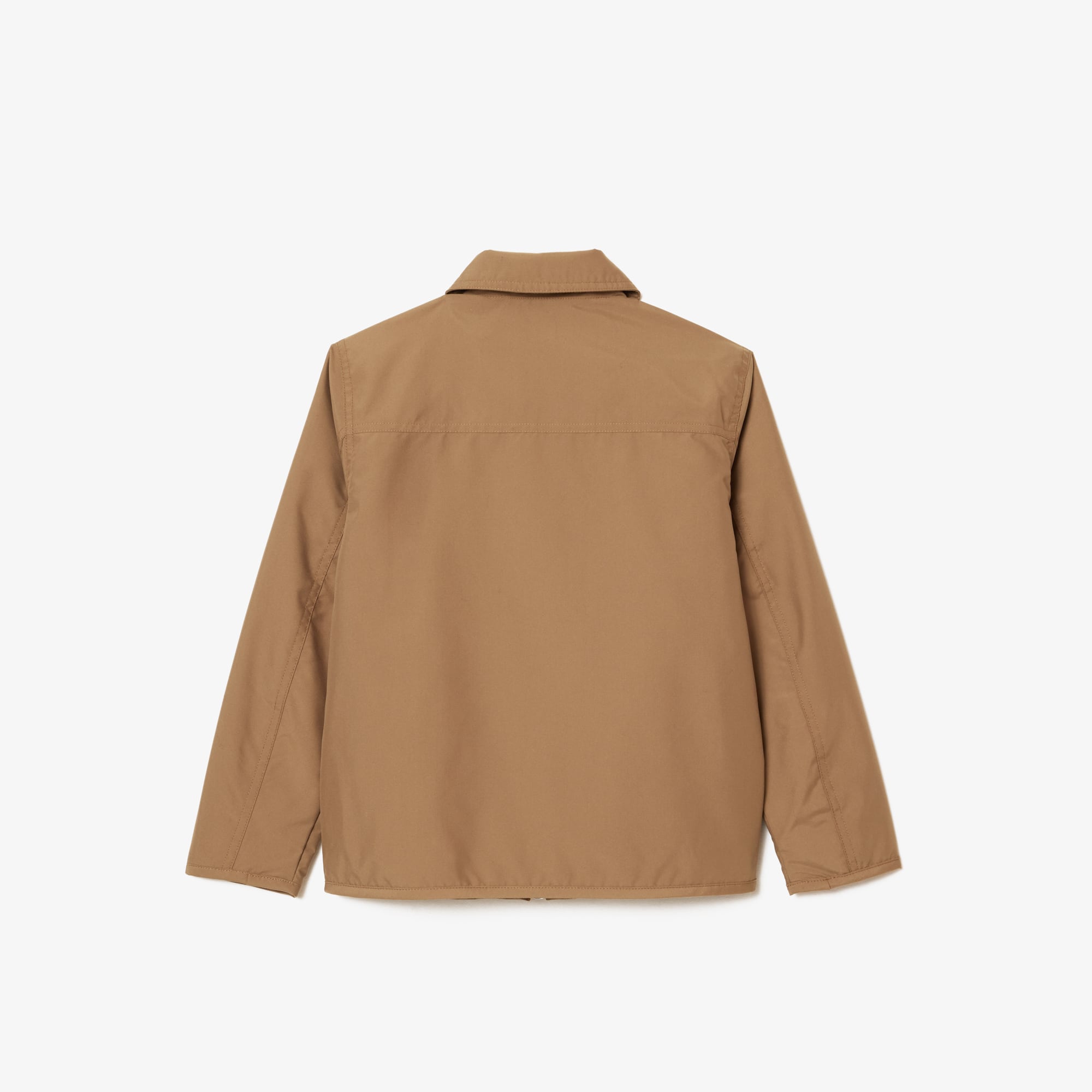 Veste zippée avec poches plaquées en taffetas Manteaux & Blousons - Marron - Lacoste - Garçon