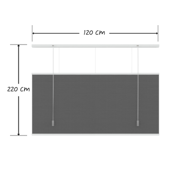 KARWEI dubbel plisségordijn verduisterend antraciet (kleurnr. 6013) 120x220 cm (bxh)