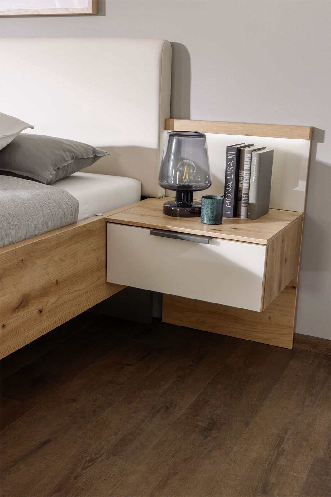 vito Bett SEAMO Artisan Eiche/ Champagner