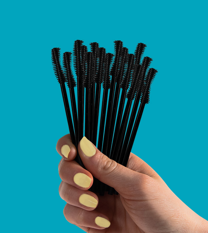 MQBeauty - Aplicadores de rímel curvos descartáveis - 50 unidades