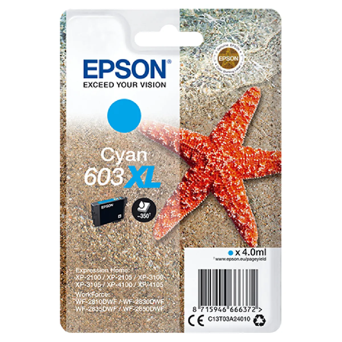 Epson T03A2 Cartouche d'encre cyan (603XL)