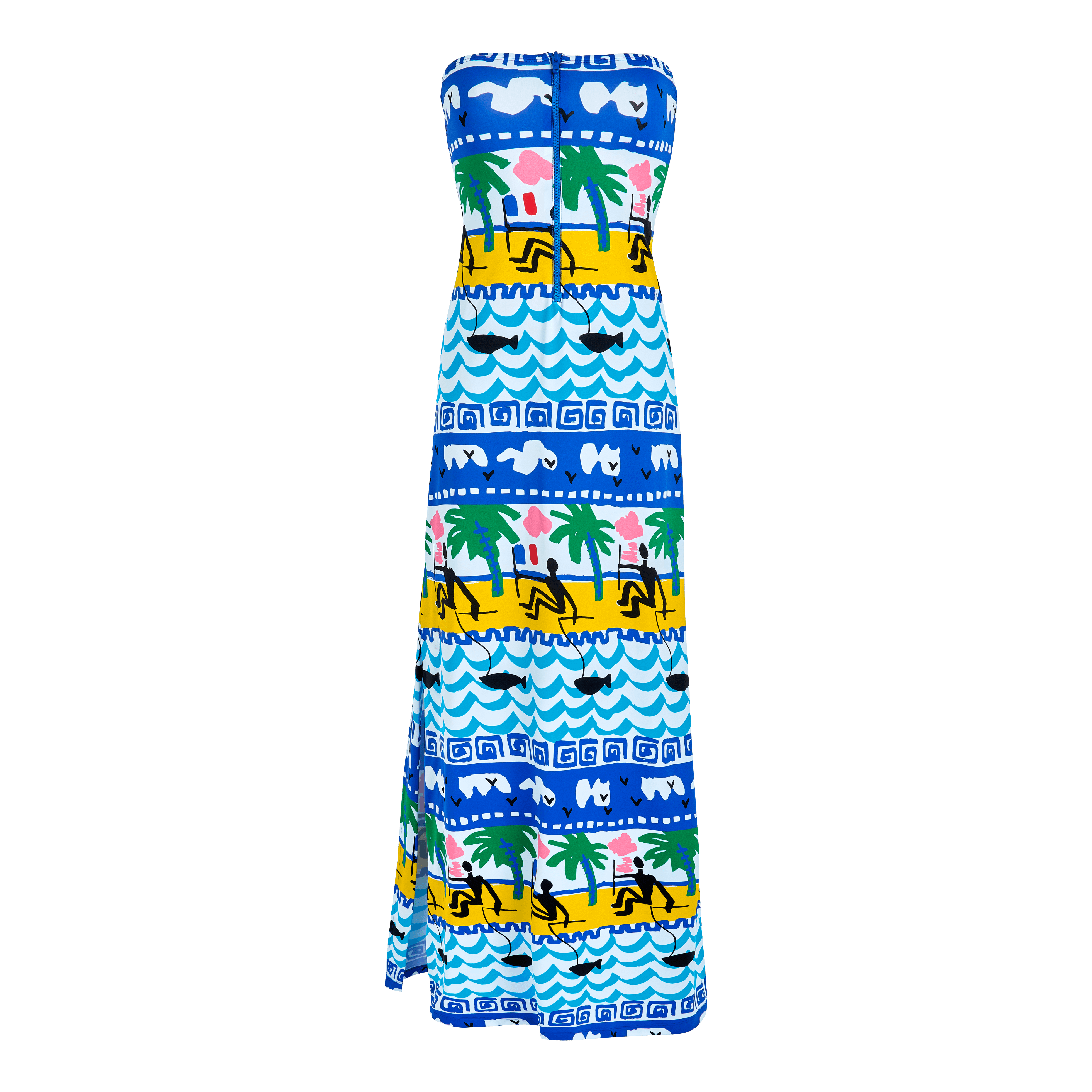 Robe longue bustier femme La Mer - Vilebrequin x JCC+ - Edition limitée | Site Vilebrequin | CSYH9K21