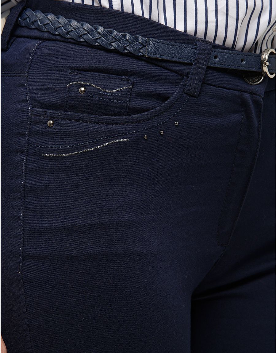 Pantalon marine coton