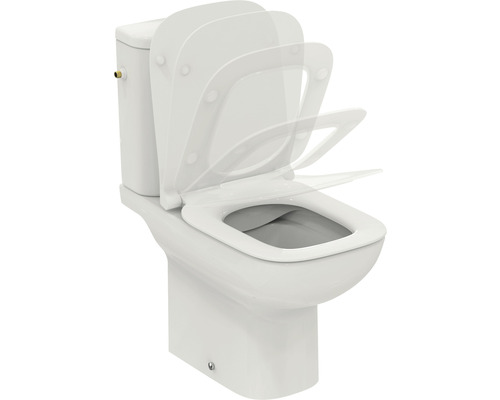Ideal Standard i.life Een randloos, diepspoeltoilet, glanzend wit - met toiletzitting R045801