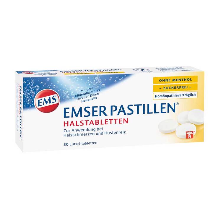 EMSER PASTILLEN® ohne Menthol, zuckerfrei mit Vanille, 30 St