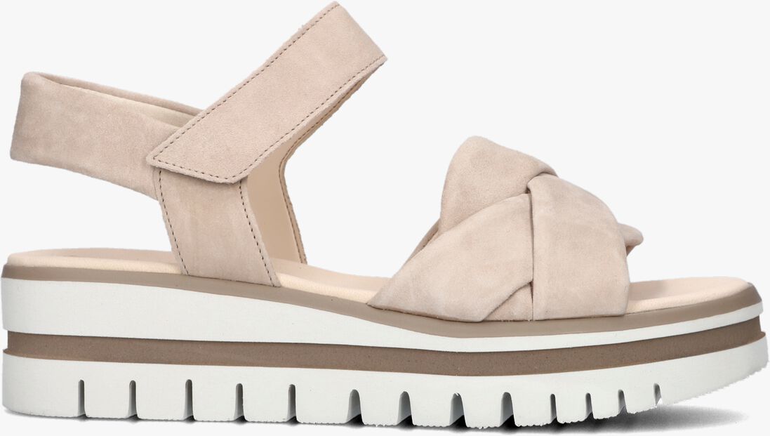 beige gabor platte sandalen 622.1