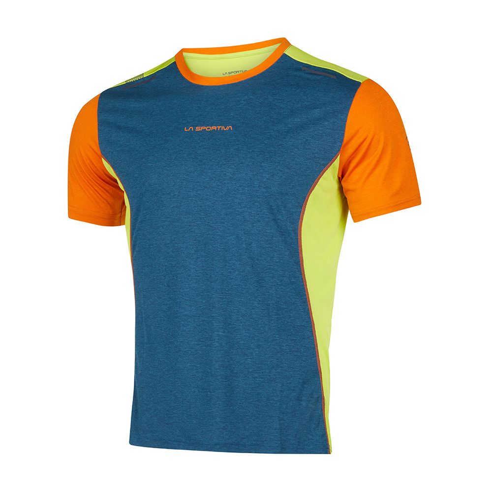 La Sportiva TRACER - Maillot Homme storm blue/lime punch