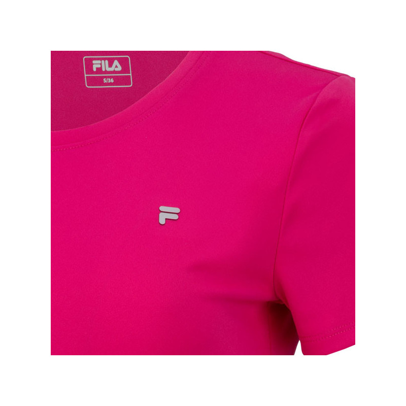 Tee-shirt femme Fila Leonie beige ou fuchsia