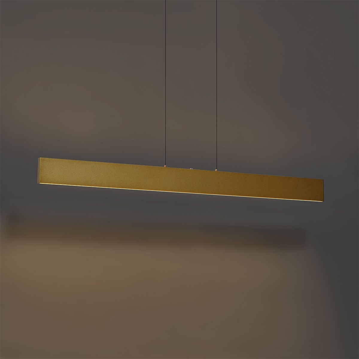 Moderne hanglamp messing incl. LED dimbaar en 3-way switch easylift - Straight