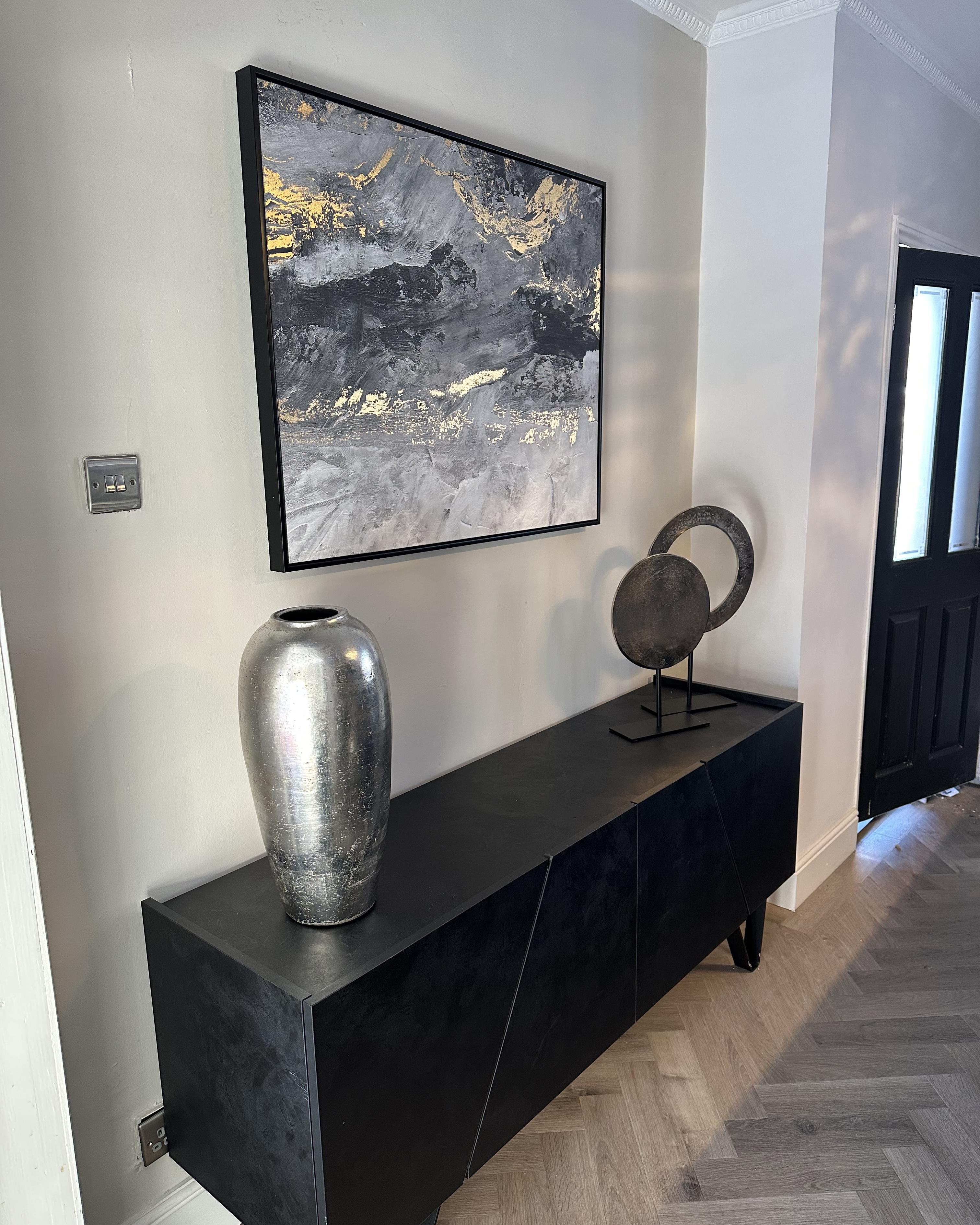 Canvas JESI Abstract motief 83 x 103 cm Grijs