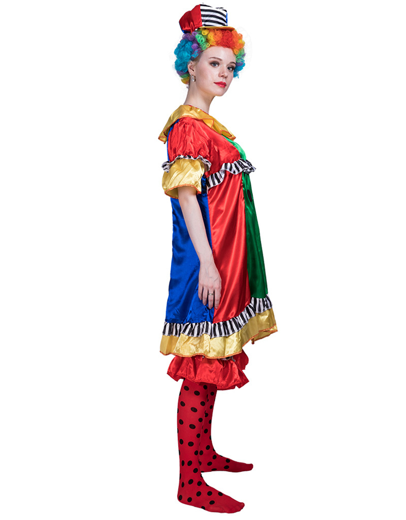 (155-165cm) Fasnachts Erwachsenen Kostüm Clown Verkleidung für Motto Partys / Halloween - Bunt