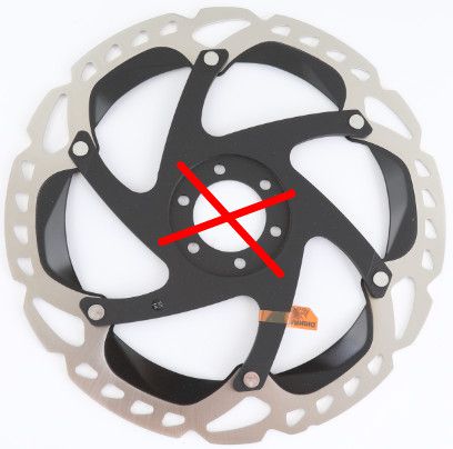 6-LOCH-ADAPTER mit Schraubklemmung für Centerlock Naben  schwarz