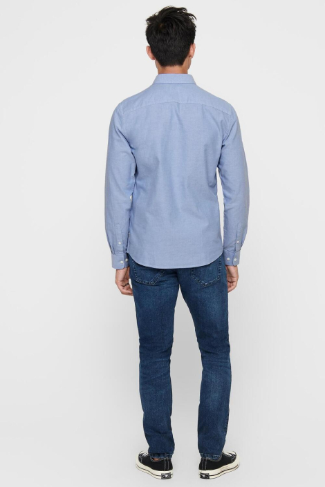 Only & Sons blauwe heren overhemd