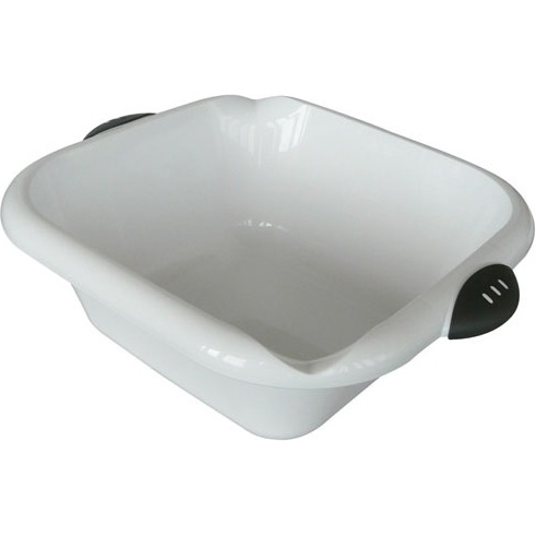 Cuvette - carrée - bimatière - 8 L - blanc