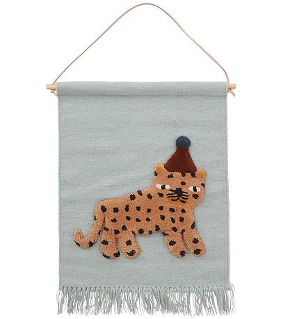 OYOY V?gt?ppe - 68x50 cm - Leopard - Dusty Blue