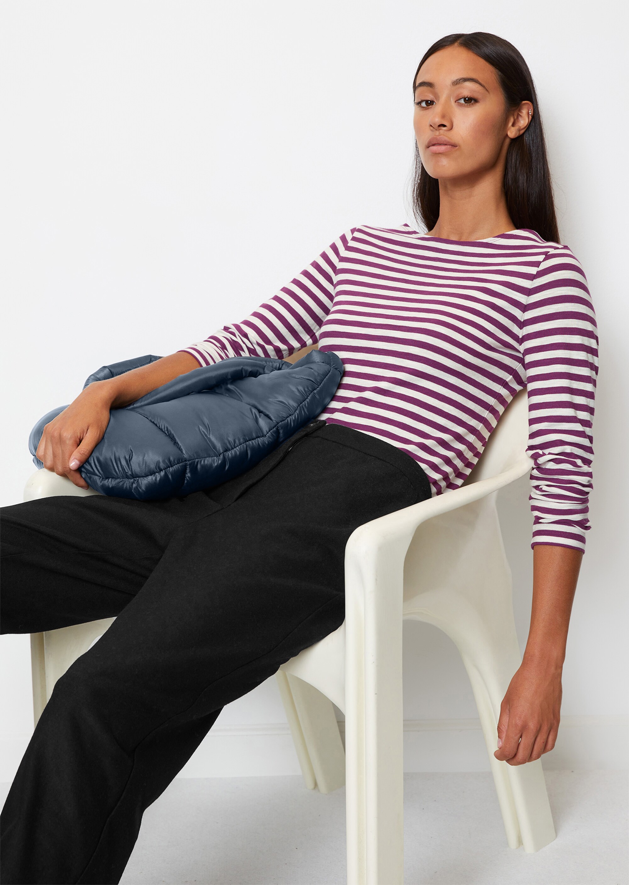Longsleeve regularaus Slubjersey