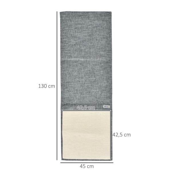 Skrapematte Sett Med 2 Sofabeskyttelse For Katter, Sisal Skrapematte, Grå, 130X45X0,3 Cm, For Lenestol Og Sofa