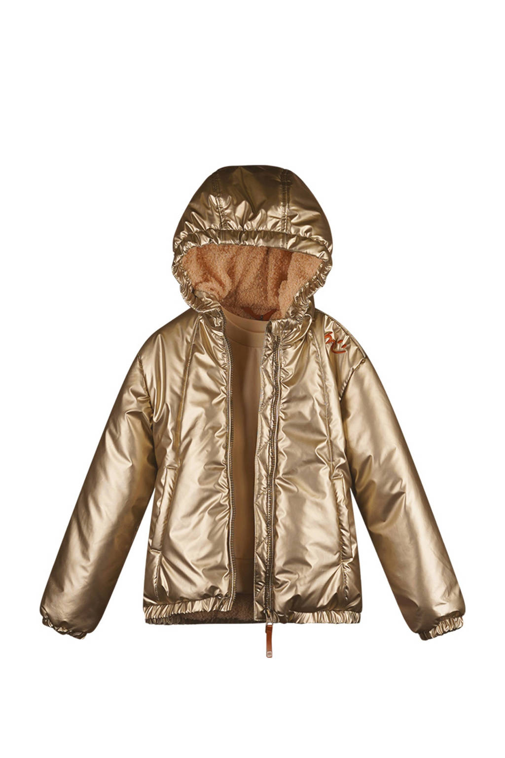 Moodstreet gewatteerde winterjas Jet goud